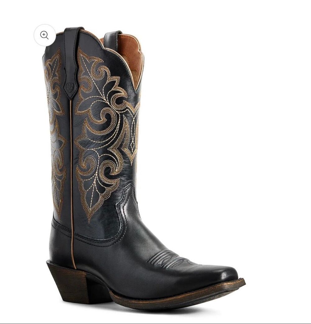 Ariat Black and Brown Western Heeled Cowboy Boots